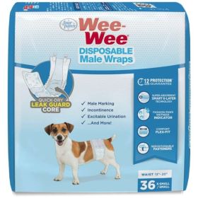 Four Paws Wee Wee Disposable Male Dog Wraps X Small/Small - 36 count