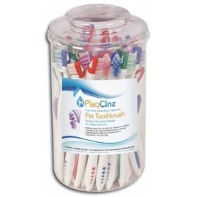 PlaqClnz Pet Toothbrushes for Dogs and Cats - 48 count