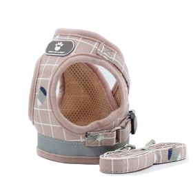 The New Dog Leash Reflective Strips Go Out At Night (Option: Light pink-XS)